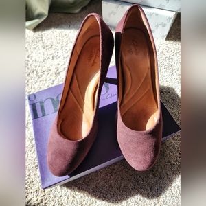 Womens Brushed Suede Heels